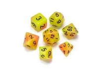Greifenfels: Flourescent Series - Orange,Yellow/Black - Dice Set