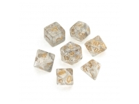 Greifenfels: Glitter Series - Clear/Gold - Dice Set