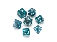 Greifenfels: Glitter Series - Dark Blue/White - Dice Set