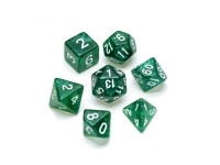 Greifenfels: Glitter Series - Dark Green/White - Dice Set