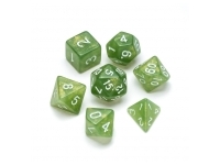 Greifenfels: Glitter Series - Green/White - Dice Set