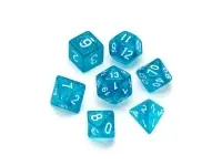Greifenfels: Glitter Series - Light Blue/White - Dice Set