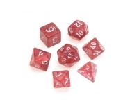 Greifenfels: Glitter Series - Red/White - Dice Set