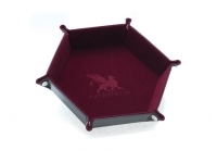 Greifenfels: Hexagon Series Dice Tray - Burgundy