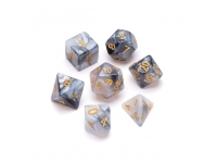 Greifenfels: Marble Series - Black,Grey/Gold - Dice Set