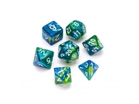 Greifenfels: Marble Series - Blue,Green/White - Dice Set