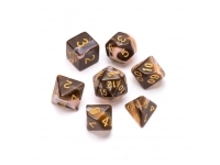 Greifenfels: Marble Series - Chocolate,Cream/Gold - Dice Set