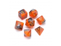 Greifenfels: Marble Series - Orange,Grey/Gold - Dice Set