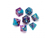 Greifenfels: Marble Series - Pale Blue,Purple/Gold - Dice Set