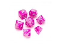 Greifenfels: Marble Series - Pink,White/White - Dice Set