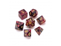 Greifenfels: Marble Series - Red,Black/Gold - Dice Set