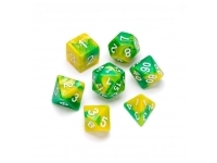 Greifenfels: Marble Series - Yellow,Green/White - Dice Set