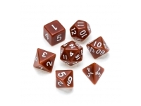 Greifenfels: Opaque Series - Brown/White - Dice Set