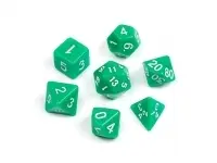 Greifenfels: Opaque Series - Green/White - Dice Set