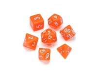 Greifenfels: Opaque Series - Orange/White - Dice Set
