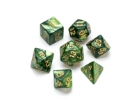 Greifenfels: Pearl Series - Green/Gold - Dice Set