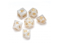 Greifenfels: Pearl Series - White/Gold - Dice Set