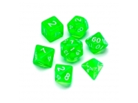 Greifenfels: Transparent Series - Green/White - Dice Set