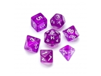 Greifenfels: Transparent Series - Purple/White - Dice Set