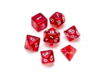 Greifenfels: Transparent Series - Red/White - Dice Set