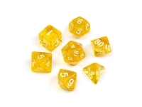 Greifenfels: Transparent Series - Yellow/White - Dice Set