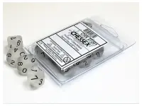 Frosted - Clear/Black - d10, 10 st