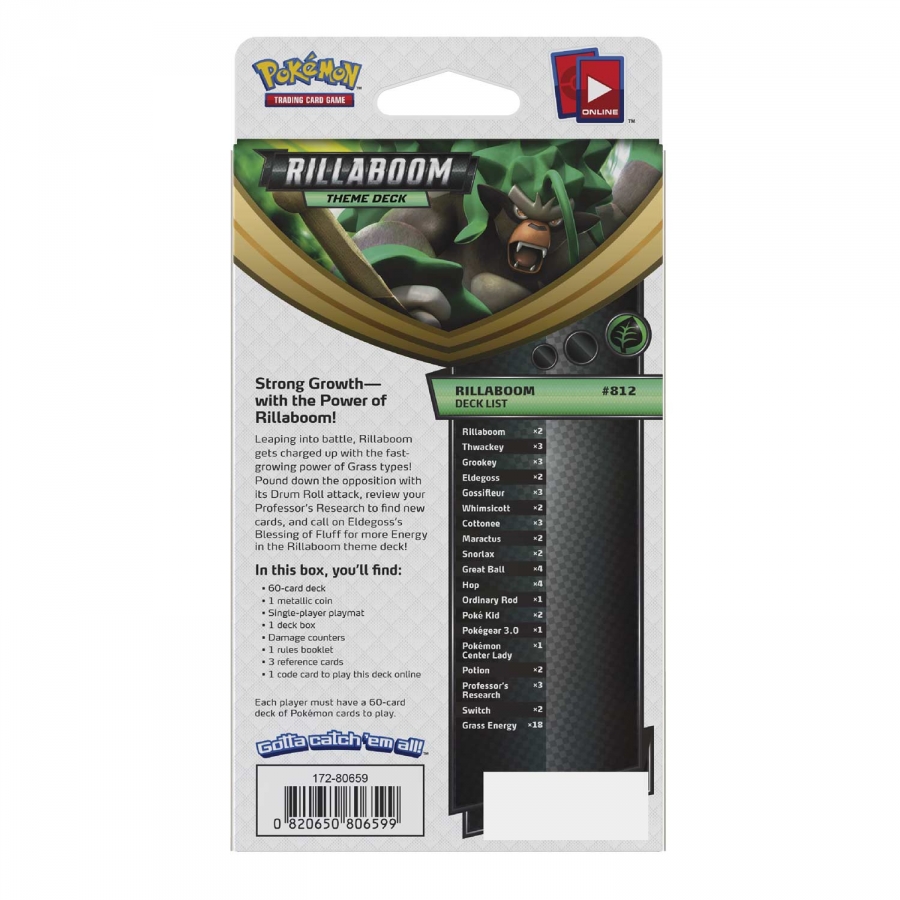 Pokemon Trading Card Game: Sword & Shield Theme Deck - Rillaboom (60 Cards) - View #7