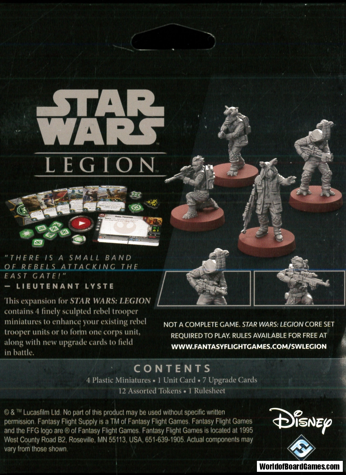 Fantasy Flight Games Star Wars Legion Rebel Troopers Unit