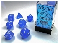 Frosted - Blue/White - Dice set