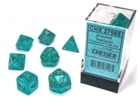 Borealis - Teal/gold Luminary - Dice set