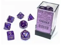 Borealis - Royal Purple/gold Luminary - Dice set