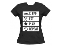 T-shirt: Mr. Meeple - To Do List (Black) - Woman's Large