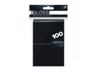 Ultra Pro: PRO-Gloss 100ct Standard Deck Protector sleeves: Black (66 x 91 mm)