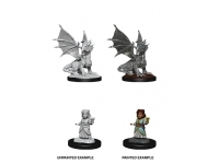 D&D Nolzur's Marvelous Miniatures: Silver Dragon Wyrmling & Female Halfling (Unpainted)