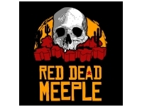 T-shirt: Mr. Meeple - Red Dead Meeple (Black) - Woman's Large