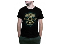 T-shirt: Mr. Meeple - Classic, Play to Win (Black) - 5X-Large