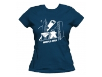 T-shirt: Mr. Meeple - Meeple-Man (Navy) - Woman's Medium