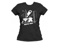 T-shirt: Mr. Meeple - Meeple-Man (Black) - Woman's 2X-Large