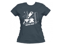 T-shirt: Mr. Meeple - Meeple-Man (Dark Grey) - Woman's Large