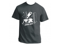 T-shirt: Mr. Meeple - Meeple-Man (Dark Grey) - Small