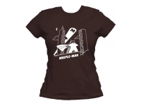 T-shirt: Mr. Meeple - Meeple-Man (Brown) - Woman's Small