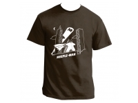 T-shirt: Mr. Meeple - Meeple-Man (Brown) - Small