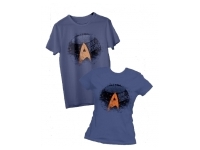 T-shirt: Mr. Meeple - Star Trek Meeple (Denim Blue) - 3X-Large
