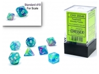 Festive - Waterlily/White - Mini-Polyhedral Dice set