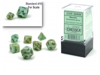 Marble - Green/Dark Green - Mini-Polyhedral Dice set