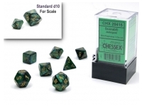 Scarab - Jade/Gold - Mini-Polyhedral Dice set