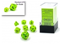 Vortex - Bright Green/Black - Mini-Polyhedral Dice set