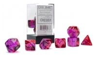 Translucent Gemini - Red-Violet/Gold - Dice set