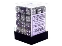 Gemini - Purple-Steel/White - d6, 36 st (12 mm, prickar)