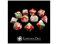 Lindorm: Blot Dice Set (White-Green/Red)